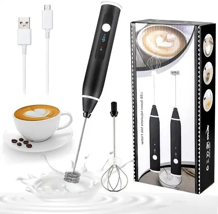 2 in 1 Coffee Beater Rechargeable Smooth Mixing Easy Use Compact Design Comfortable Handling